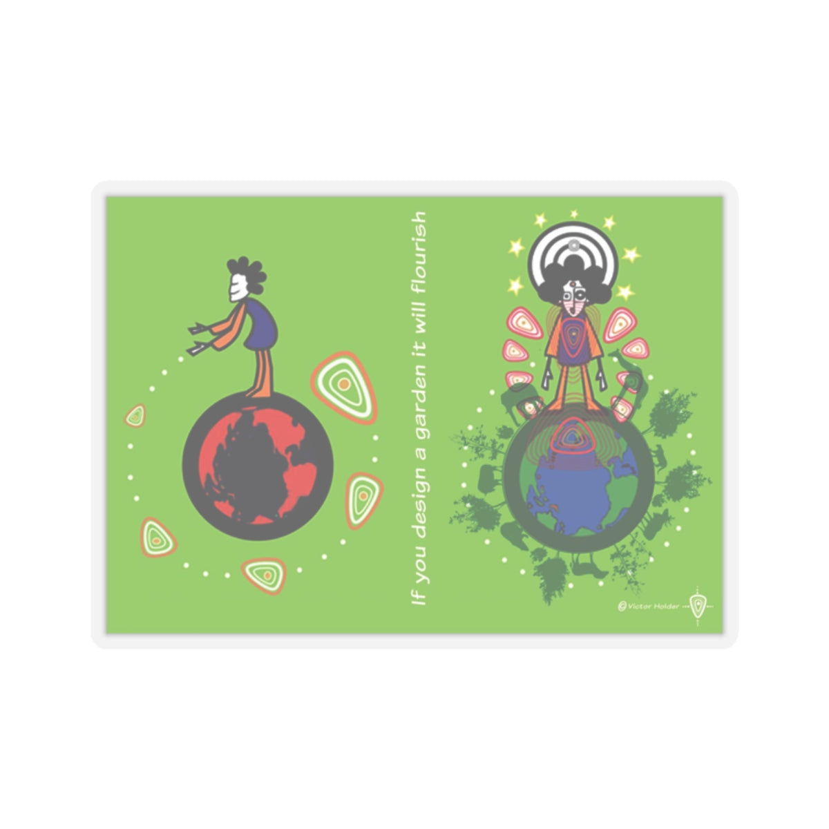 Si diseñas un jardin este florecerá  / Stickers comics collection series / English