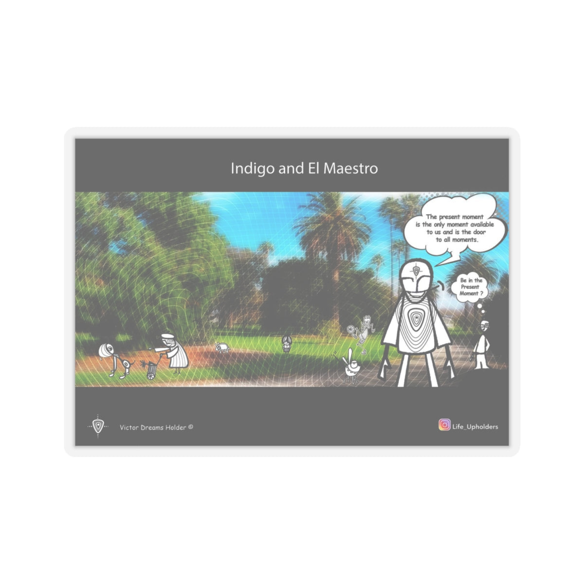 Be in the Present Moment / Stickers comics collection series / English