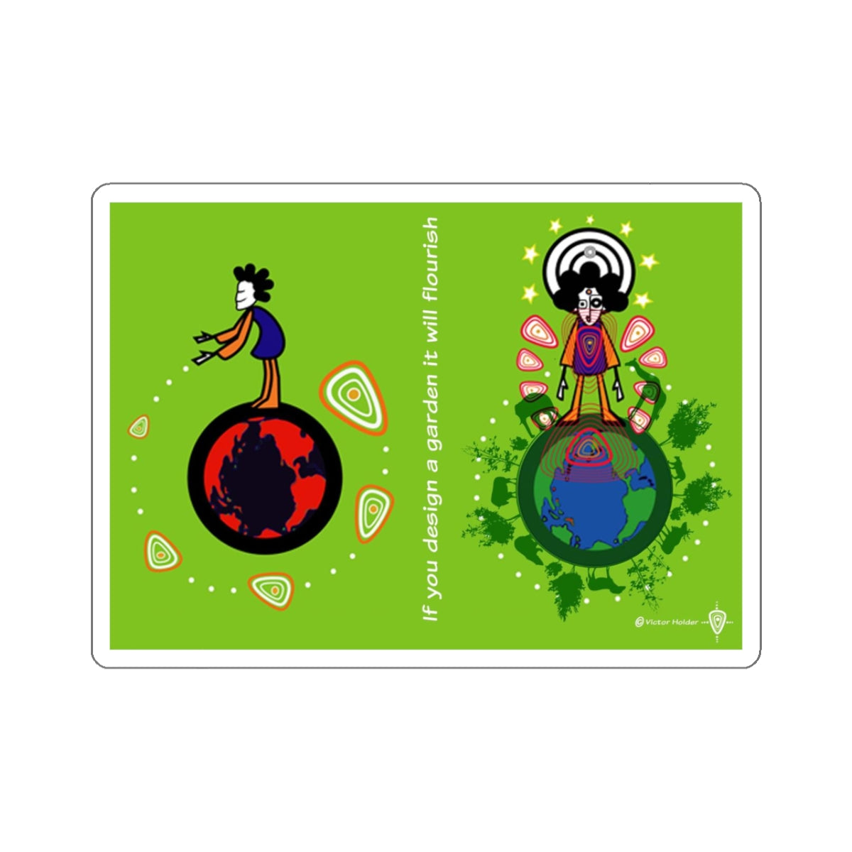 Si diseñas un jardin este florecerá  / Stickers comics collection series / English