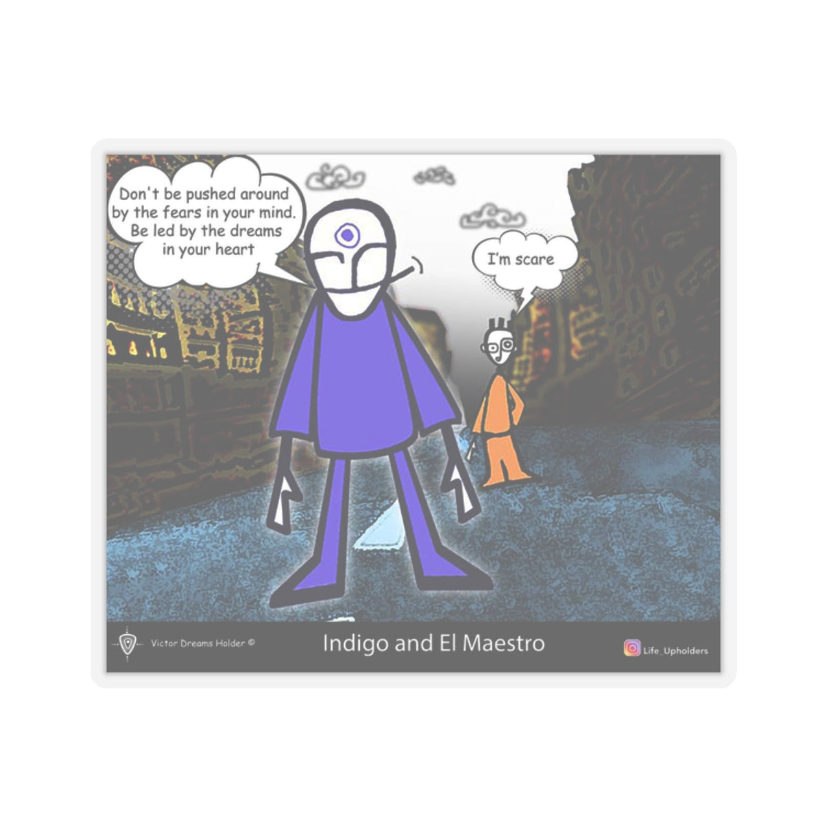 Don't be pushed around / Stickers comics collection series / English