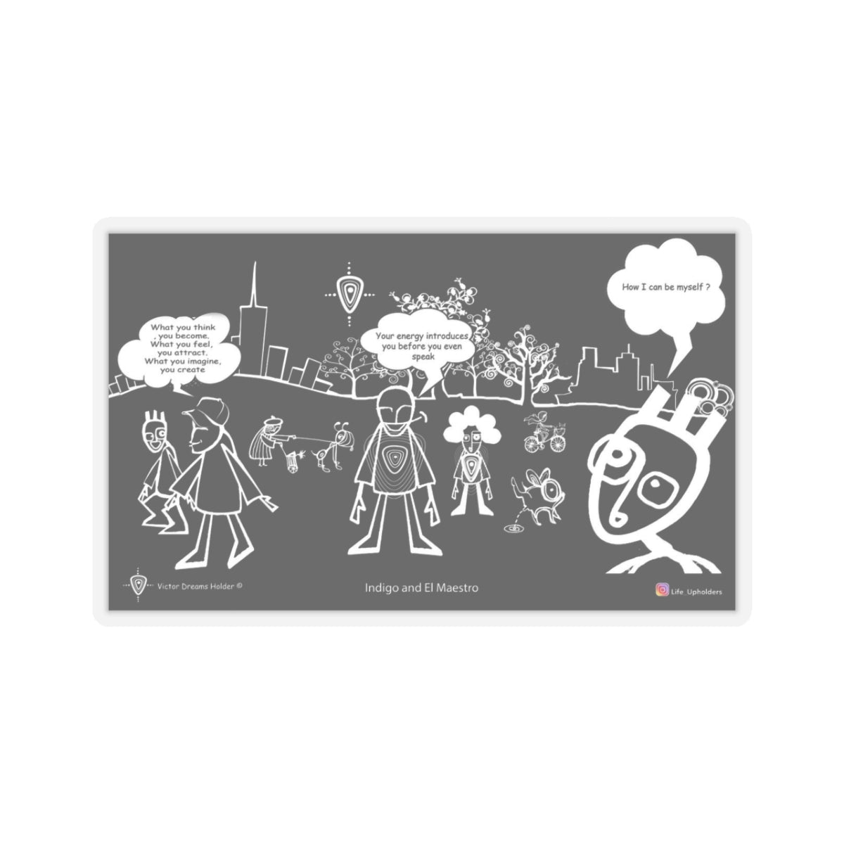 How can I be myself ? / Stickers comics collection series / English